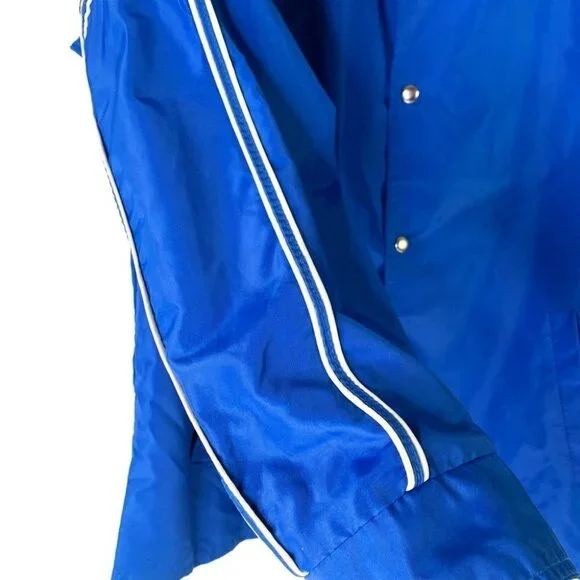 VINTAGE BLUE WATERPROOF RAIN SPRING SUMMER JACKET  UNISEX MEN WOMEN SIZE … - Picture 10 of 11
